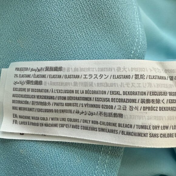 Abercrombie & Fitch One Shoulder Mini Dress Skort Women's Medium Tall Blue NWOT - Picture 16 of 16